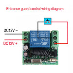 สวิตช์รีโมทคอนโทรลไร้สาย RF 12V 10A 1 ช่องรีเลย์