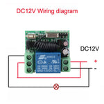 สวิตช์รีโมทคอนโทรลไร้สาย RF 12V 10A 1 ช่องรีเลย์