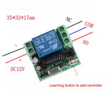 สวิตช์รีโมทคอนโทรลไร้สาย RF 12V 10A 1 ช่องรีเลย์