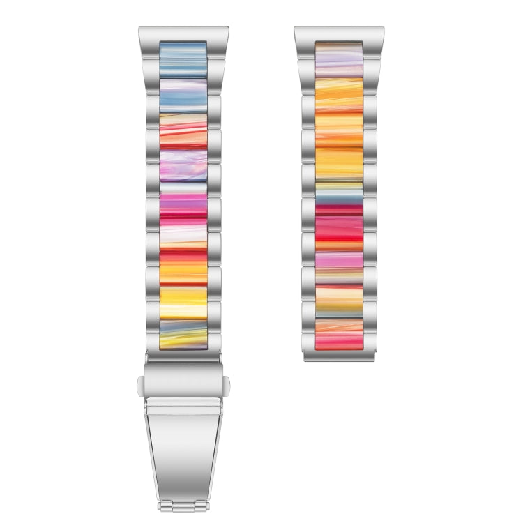 Interbead Resin Metal Watch Band, For Galaxy Watch 5 40 / 44mm, For Galaxy Watch 5 Pro 45mm, For Galaxy Watch 4 40 / 44mm