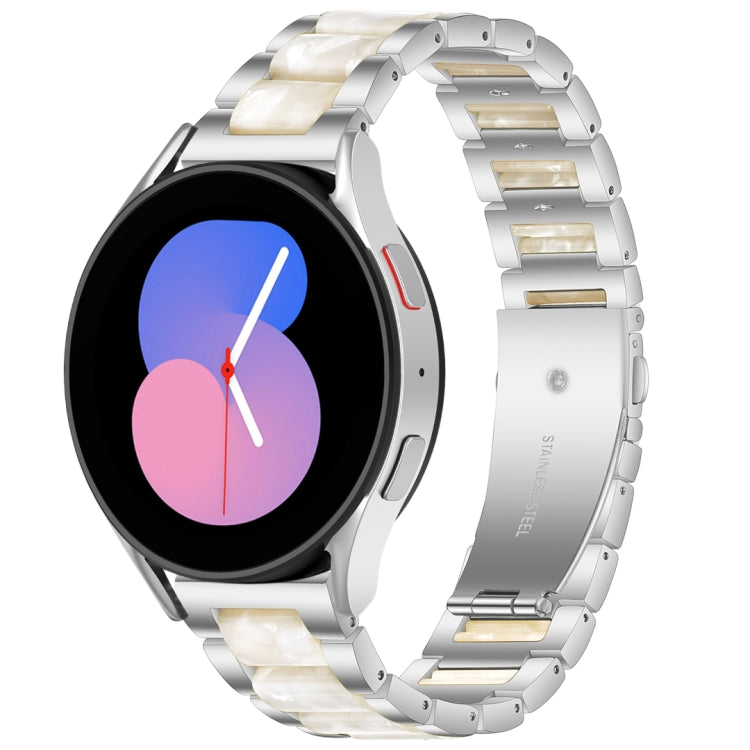 Interbead Resin Metal Watch Band, For Galaxy Watch 5 40 / 44mm, For Galaxy Watch 5 Pro 45mm, For Galaxy Watch 4 40 / 44mm