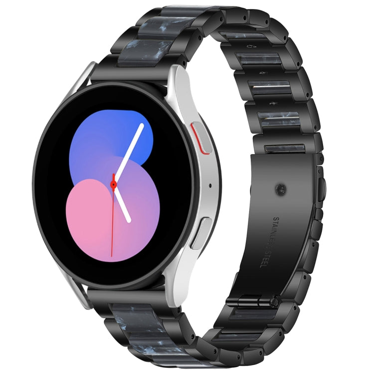 Interbead Resin Metal Watch Band, For Galaxy Watch 5 40 / 44mm, For Galaxy Watch 5 Pro 45mm, For Galaxy Watch 4 40 / 44mm