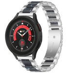 Interbead Resin Metal Watch Band, For Galaxy Watch 5 40 / 44mm, For Galaxy Watch 5 Pro 45mm, For Galaxy Watch 4 40 / 44mm
