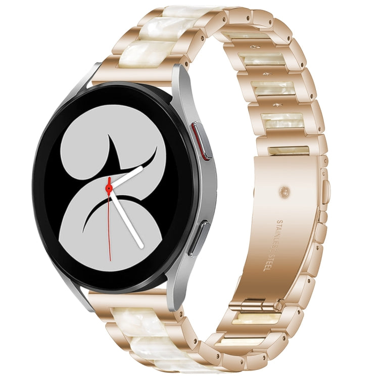 Interbead Resin Metal Watch Band, For Galaxy Watch 5 40 / 44mm, For Galaxy Watch 5 Pro 45mm, For Galaxy Watch 4 40 / 44mm