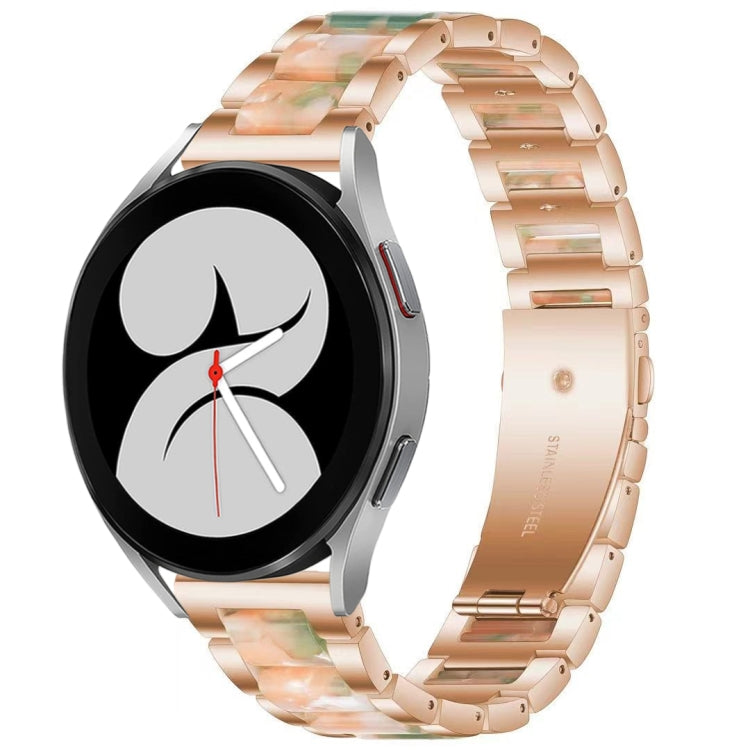 Interbead Resin Metal Watch Band, For Galaxy Watch 5 40 / 44mm, For Galaxy Watch 5 Pro 45mm, For Galaxy Watch 4 40 / 44mm
