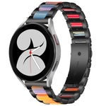 Interbead Resin Metal Watch Band, For Galaxy Watch 5 40 / 44mm, For Galaxy Watch 5 Pro 45mm, For Galaxy Watch 4 40 / 44mm