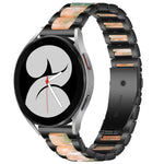 Interbead Resin Metal Watch Band, For Galaxy Watch 5 40 / 44mm, For Galaxy Watch 5 Pro 45mm, For Galaxy Watch 4 40 / 44mm