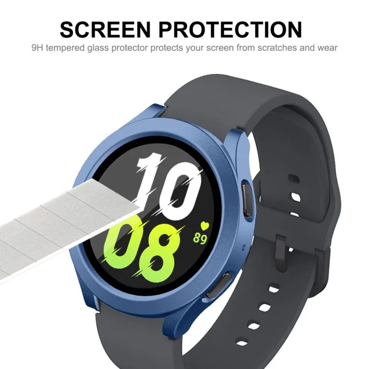 สำหรับ Samsung Galaxy Watch4/5 40 มม. เคส ENKAY Hat-Prince กันน้ำ ครอบคลุมเต็มกรอบ PC + กระจกนิรภัย 9H