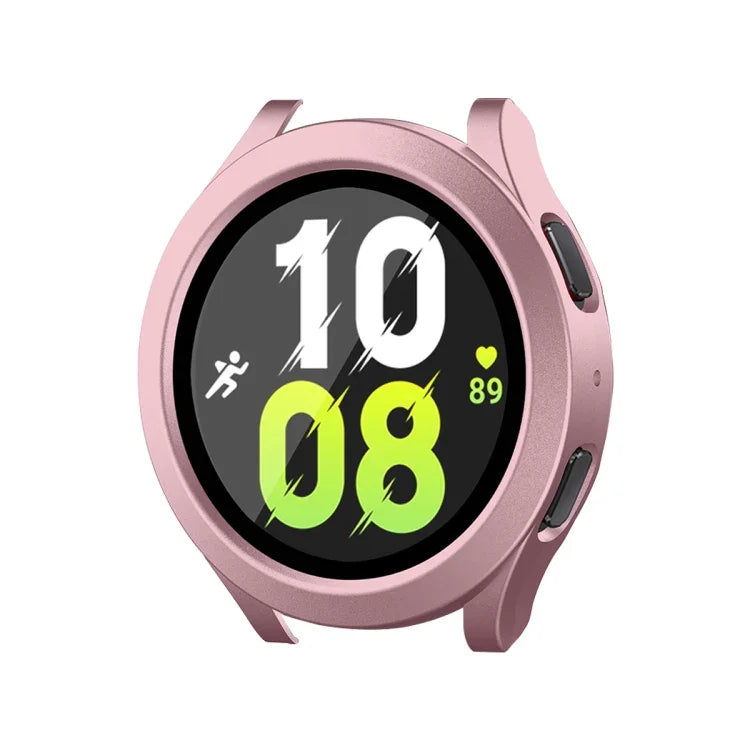 สำหรับ Samsung Galaxy Watch4/5 44 มม. เคส ENKAY Hat-Prince กันน้ำ ครอบคลุมเต็มกรอบ PC + กระจกนิรภัย 9H