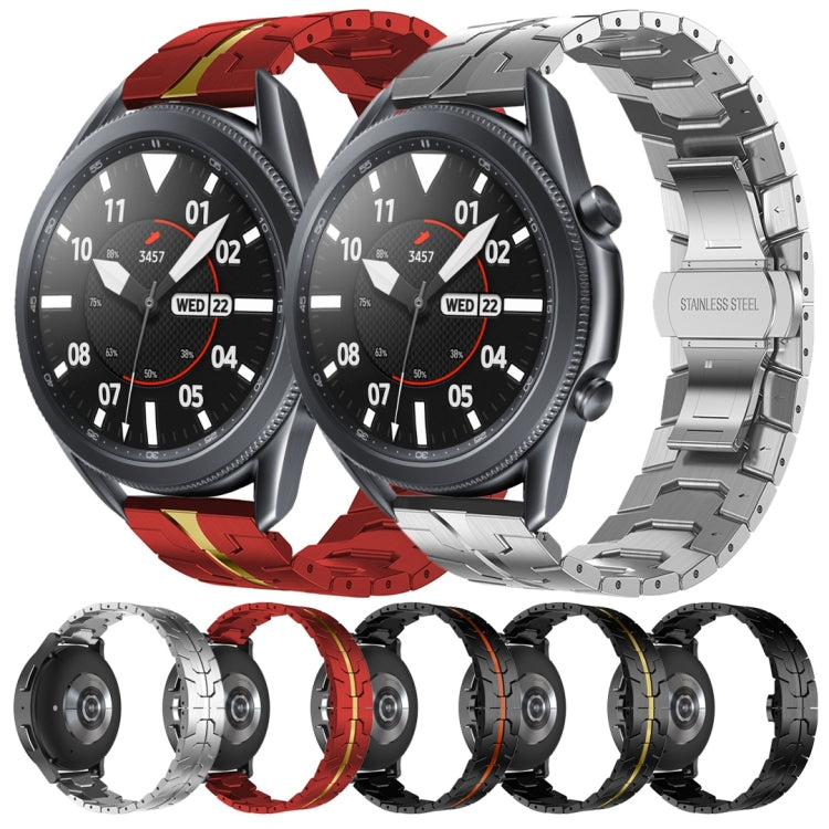 สายรัดนาฬิกาโลหะสแตนเลสสตีล Armor สำหรับ Samsung Galaxy watch3 45mm, สำหรับ Samsung Galaxy watch 46mm, สำหรับ Samsung Gear S3 Classic, สำหรับ Samsung Gear S3 Frontier