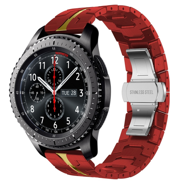 สายรัดนาฬิกาโลหะสแตนเลสสตีล Armor สำหรับ Samsung Galaxy watch3 45mm, สำหรับ Samsung Galaxy watch 46mm, สำหรับ Samsung Gear S3 Classic, สำหรับ Samsung Gear S3 Frontier