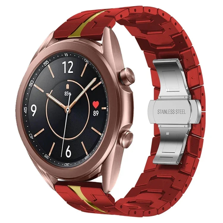 สายโลหะสแตนเลสสตีล Armor สำหรับ Samsung Galaxy watch 42mm, สำหรับ Samsung Galaxy Watch3 41mm, สำหรับ Samsung Galaxy Gear Sport, สำหรับ Samsung Galaxy Watch Active, สำหรับ Samsung Galaxy Watch5 / Watch5 Pro, สำหรับ Samsung Galaxy Watch4 / Watch4 Classic