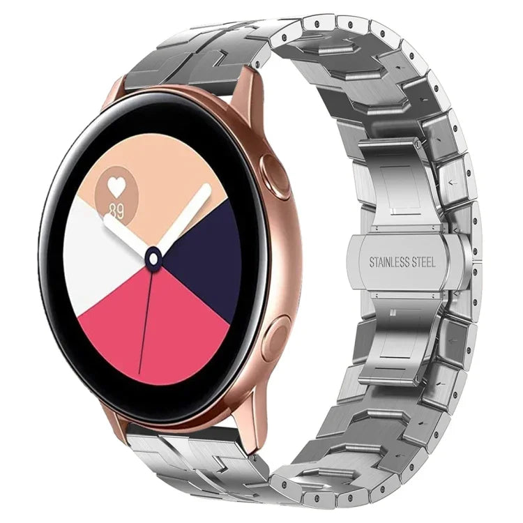 สายโลหะสแตนเลสสตีล Armor สำหรับ Samsung Galaxy watch 42mm, สำหรับ Samsung Galaxy Watch3 41mm, สำหรับ Samsung Galaxy Gear Sport, สำหรับ Samsung Galaxy Watch Active, สำหรับ Samsung Galaxy Watch5 / Watch5 Pro, สำหรับ Samsung Galaxy Watch4 / Watch4 Classic