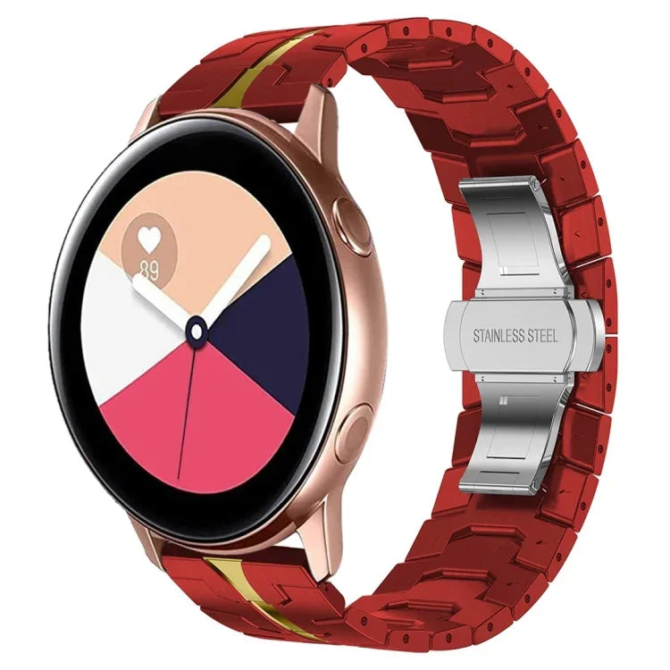 สายโลหะสแตนเลสสตีล Armor สำหรับ Samsung Galaxy watch 42mm, สำหรับ Samsung Galaxy Watch3 41mm, สำหรับ Samsung Galaxy Gear Sport, สำหรับ Samsung Galaxy Watch Active, สำหรับ Samsung Galaxy Watch5 / Watch5 Pro, สำหรับ Samsung Galaxy Watch4 / Watch4 Classic
