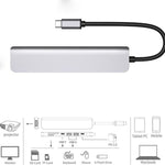 ฮับ USB C 7-in-1 พร้อม HDMI, ชาร์จเร็ว 100W PD และเครื่องอ่านการ์ด SD/TF