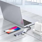 ฮับ USB C 7-in-1 พร้อม HDMI, ชาร์จเร็ว 100W PD และเครื่องอ่านการ์ด SD/TF
