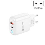 PD04 PD20W + QC18W Mobile Phone Charger with LED Indicator, EU Plug, EU Plug