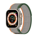 สายรัดนาฬิกาไนลอนสองสีแบบตีนตุ๊กแก สำหรับ Apple Watch Ultra 49มม., สำหรับ Apple Watch Series 8&7 45มม./SE 2&6&SE&5&4 44มม., สำหรับ Apple Watch Series 8&7 41มม./SE 2&6&SE&5&4 40มม.