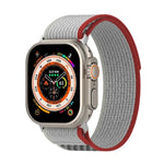 สายรัดนาฬิกาไนลอนสองสีแบบตีนตุ๊กแก สำหรับ Apple Watch Ultra 49มม., สำหรับ Apple Watch Series 8&7 45มม./SE 2&6&SE&5&4 44มม., สำหรับ Apple Watch Series 8&7 41มม./SE 2&6&SE&5&4 40มม.
