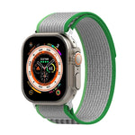 สายรัดนาฬิกาไนลอนสองสีแบบตีนตุ๊กแก สำหรับ Apple Watch Ultra 49มม., สำหรับ Apple Watch Series 8&7 45มม./SE 2&6&SE&5&4 44มม., สำหรับ Apple Watch Series 8&7 41มม./SE 2&6&SE&5&4 40มม.