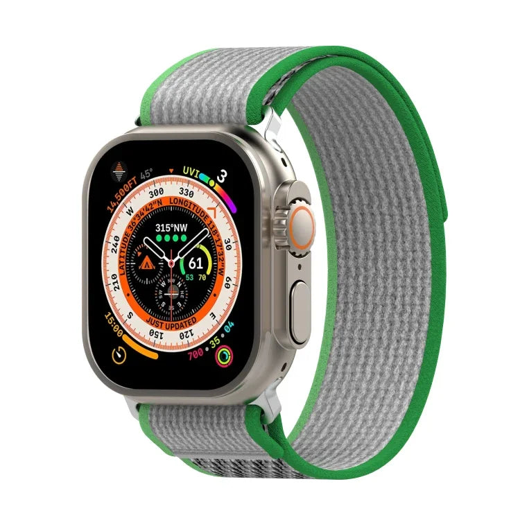 สายรัดนาฬิกาไนลอนสองสีแบบตีนตุ๊กแก สำหรับ Apple Watch Ultra 49มม., สำหรับ Apple Watch Series 8&7 45มม./SE 2&6&SE&5&4 44มม., สำหรับ Apple Watch Series 8&7 41มม./SE 2&6&SE&5&4 40มม.