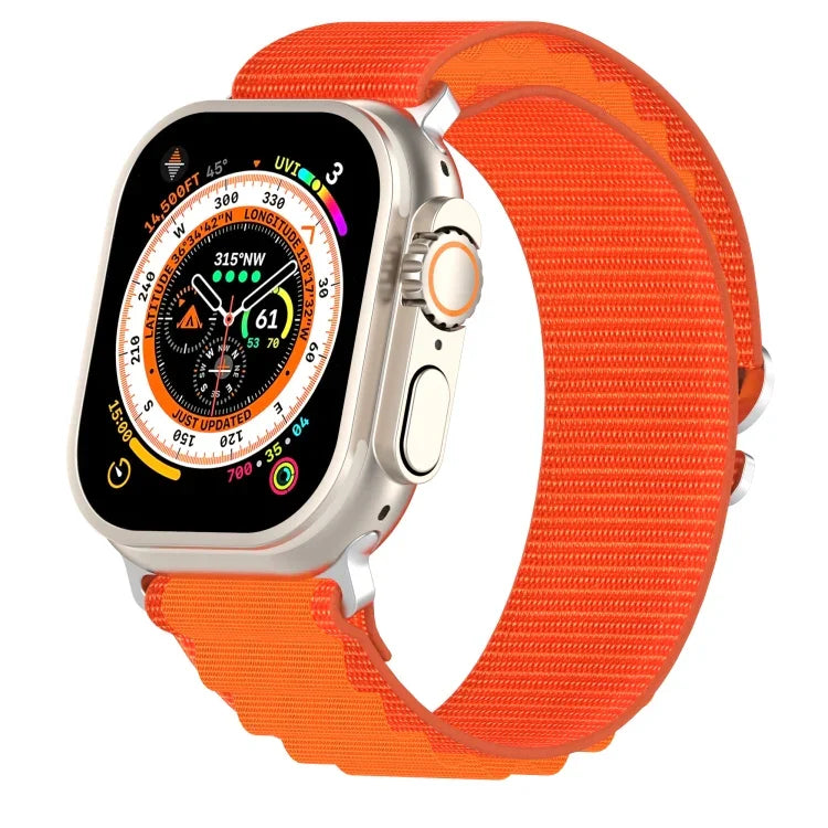 สายรัดนาฬิกาไนลอนสองสี สำหรับ Apple Watch Ultra 49มม., สำหรับ Apple Watch Series 8&7 45มม./SE 2&6&SE&5&4 44มม., สำหรับ Apple Watch Series 8&7 41มม./SE 2&6&SE&5&4 40มม.