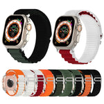 สายรัดนาฬิกาไนลอนสองสี สำหรับ Apple Watch Ultra 49มม., สำหรับ Apple Watch Series 8&7 45มม./SE 2&6&SE&5&4 44มม., สำหรับ Apple Watch Series 8&7 41มม./SE 2&6&SE&5&4 40มม.