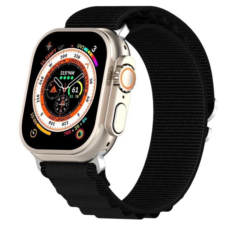 สายรัดนาฬิกาไนลอนสองสี สำหรับ Apple Watch Ultra 49มม., สำหรับ Apple Watch Series 8&7 45มม./SE 2&6&SE&5&4 44มม., สำหรับ Apple Watch Series 8&7 41มม./SE 2&6&SE&5&4 40มม.