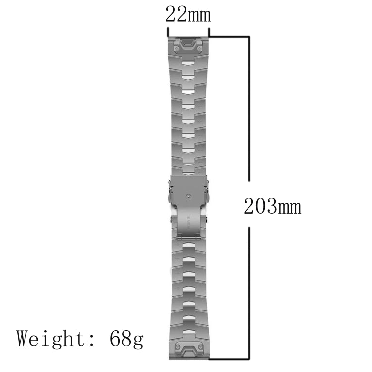 22mm Titanium Alloy Quick Release Watch Band, For Garmin Fenix 7, For Garmin Fenix 7 Solar, For Garmin Fenix 7 Sapphire Solar, For Garmin EPIX Gen 2, For Garmin Instinct 2, For Garmin Instinct, For Garmin Descent G1, For Garmin Approach S62            ...