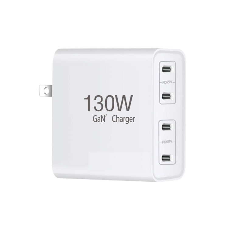 ที่ชาร์จ GaN130W 4 พอร์ต USB-C PD65W / PD30W สำหรับโน้ตบุ๊ก รุ่น US Plug, EU / US Plug, UK / US Plug, AU / US Plug, EU / UK / US Plug, EU / UK / AU / US Plug