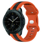 สายซิลิโคนสองสีพร้อมหัวเข็มขัดแบบผีเสื้อขนาด 20 มม. สำหรับ Samsung Galaxy Watch Active 2 ขนาด 44 มม., สำหรับ Samsung Galaxy Watch ขนาด 42 มม.