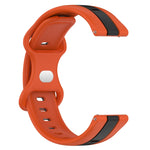 22mm Butterfly Buckle Two-Color Silicone Watch Band, For Amazfit GTR 2, For Amazfit 3, For Amazfit GTR 47mm