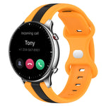 22mm Butterfly Buckle Two-Color Silicone Watch Band, For Amazfit GTR 2, For Amazfit 3, For Amazfit GTR 47mm