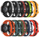 22mm Butterfly Buckle Two-Color Silicone Watch Band, For Amazfit GTR 2, For Amazfit 3, For Amazfit GTR 47mm