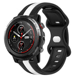 22mm Butterfly Buckle Two-Color Silicone Watch Band, For Amazfit GTR 2, For Amazfit 3, For Amazfit GTR 47mm