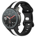 22mm Butterfly Buckle Two-Color Silicone Watch Band, For Amazfit GTR 2, For Amazfit 3, For Amazfit GTR 47mm