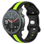 22mm Butterfly Buckle Two-Color Silicone Watch Band, For Amazfit GTR 2, For Amazfit 3, For Amazfit GTR 47mm