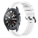 สายรัดนาฬิกาซิลิโคนลายเส้นเว้าขนาด 22 มม. สำหรับ Samsung Galaxy Watch3 ขนาด 45 มม., สำหรับ Samsung Galaxy Watch ขนาด 46 มม., สำหรับ Samsung Gear S3 Classic, สำหรับ Samsung Gear S3 Frontier