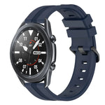 สายรัดนาฬิกาซิลิโคนลายเส้นเว้าขนาด 22 มม. สำหรับ Samsung Galaxy Watch3 ขนาด 45 มม., สำหรับ Samsung Galaxy Watch ขนาด 46 มม., สำหรับ Samsung Gear S3 Classic, สำหรับ Samsung Gear S3 Frontier