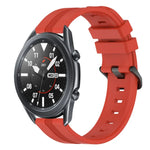สายรัดนาฬิกาซิลิโคนลายเส้นเว้าขนาด 22 มม. สำหรับ Samsung Galaxy Watch3 ขนาด 45 มม., สำหรับ Samsung Galaxy Watch ขนาด 46 มม., สำหรับ Samsung Gear S3 Classic, สำหรับ Samsung Gear S3 Frontier