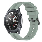 สายรัดนาฬิกาซิลิโคนลายเส้นเว้าขนาด 22 มม. สำหรับ Samsung Galaxy Watch3 ขนาด 45 มม., สำหรับ Samsung Galaxy Watch ขนาด 46 มม., สำหรับ Samsung Gear S3 Classic, สำหรับ Samsung Gear S3 Frontier