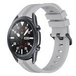 สายรัดนาฬิกาซิลิโคนลายเส้นเว้าขนาด 22 มม. สำหรับ Samsung Galaxy Watch3 ขนาด 45 มม., สำหรับ Samsung Galaxy Watch ขนาด 46 มม., สำหรับ Samsung Gear S3 Classic, สำหรับ Samsung Gear S3 Frontier
