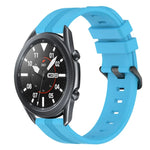 สายรัดนาฬิกาซิลิโคนลายเส้นเว้าขนาด 22 มม. สำหรับ Samsung Galaxy Watch3 ขนาด 45 มม., สำหรับ Samsung Galaxy Watch ขนาด 46 มม., สำหรับ Samsung Gear S3 Classic, สำหรับ Samsung Gear S3 Frontier