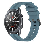 สายรัดนาฬิกาซิลิโคนลายเส้นเว้าขนาด 22 มม. สำหรับ Samsung Galaxy Watch3 ขนาด 45 มม., สำหรับ Samsung Galaxy Watch ขนาด 46 มม., สำหรับ Samsung Gear S3 Classic, สำหรับ Samsung Gear S3 Frontier