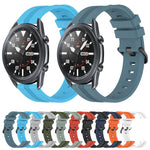 สายรัดนาฬิกาซิลิโคนลายเส้นเว้าขนาด 22 มม. สำหรับ Samsung Galaxy Watch3 ขนาด 45 มม., สำหรับ Samsung Galaxy Watch ขนาด 46 มม., สำหรับ Samsung Gear S3 Classic, สำหรับ Samsung Gear S3 Frontier