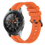 สายรัดนาฬิกาซิลิโคนลายเส้นเว้าขนาด 22 มม. สำหรับ Samsung Galaxy Watch3 ขนาด 45 มม., สำหรับ Samsung Galaxy Watch ขนาด 46 มม., สำหรับ Samsung Gear S3 Classic, สำหรับ Samsung Gear S3 Frontier