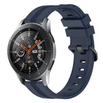สายรัดนาฬิกาซิลิโคนลายเส้นเว้าขนาด 22 มม. สำหรับ Samsung Galaxy Watch3 ขนาด 45 มม., สำหรับ Samsung Galaxy Watch ขนาด 46 มม., สำหรับ Samsung Gear S3 Classic, สำหรับ Samsung Gear S3 Frontier