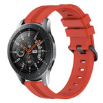 สายรัดนาฬิกาซิลิโคนลายเส้นเว้าขนาด 22 มม. สำหรับ Samsung Galaxy Watch3 ขนาด 45 มม., สำหรับ Samsung Galaxy Watch ขนาด 46 มม., สำหรับ Samsung Gear S3 Classic, สำหรับ Samsung Gear S3 Frontier