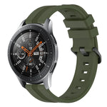 สายรัดนาฬิกาซิลิโคนลายเส้นเว้าขนาด 22 มม. สำหรับ Samsung Galaxy Watch3 ขนาด 45 มม., สำหรับ Samsung Galaxy Watch ขนาด 46 มม., สำหรับ Samsung Gear S3 Classic, สำหรับ Samsung Gear S3 Frontier