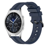 สายรัดนาฬิกาซิลิโคนลายเส้นเว้าขนาด 22 มม. สำหรับ Samsung Galaxy Watch3 ขนาด 45 มม., สำหรับ Samsung Galaxy Watch ขนาด 46 มม., สำหรับ Samsung Gear S3 Classic, สำหรับ Samsung Gear S3 Frontier